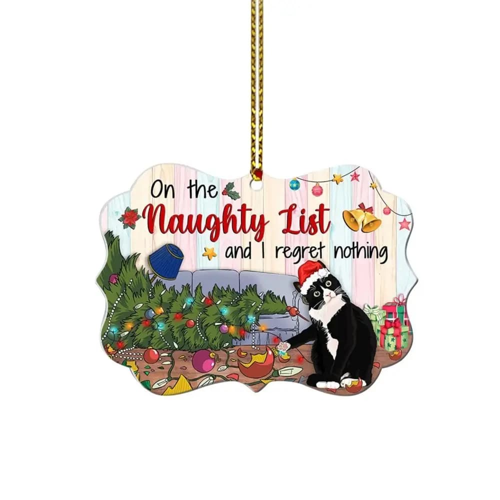 Creativo nero Natale ciondolo gatto nero acrilico artigianale a forma di gatto ornamento gatto nero appeso finestra pendente albero di Natale