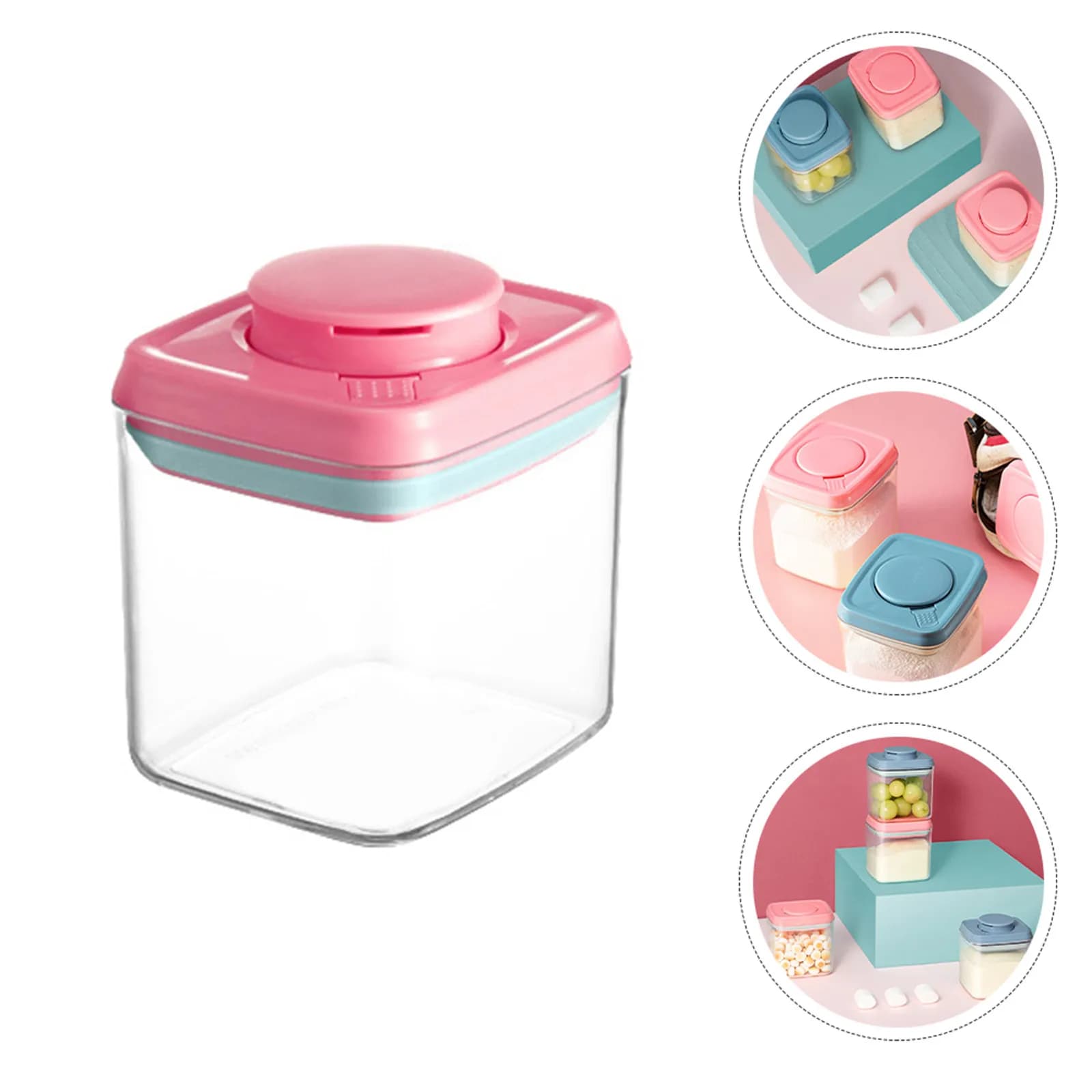 320Ml Food Storage Container Transparent Airtight Jar for Snacks Candies Dried Fruit Coffee Beans Pantry Organization