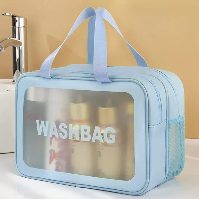 New Toiletry Bag with Dry and Wet Separation Partition Bag Portable Double Layer Cosmetic Bag for Travel, Beach, Pool Bathroom