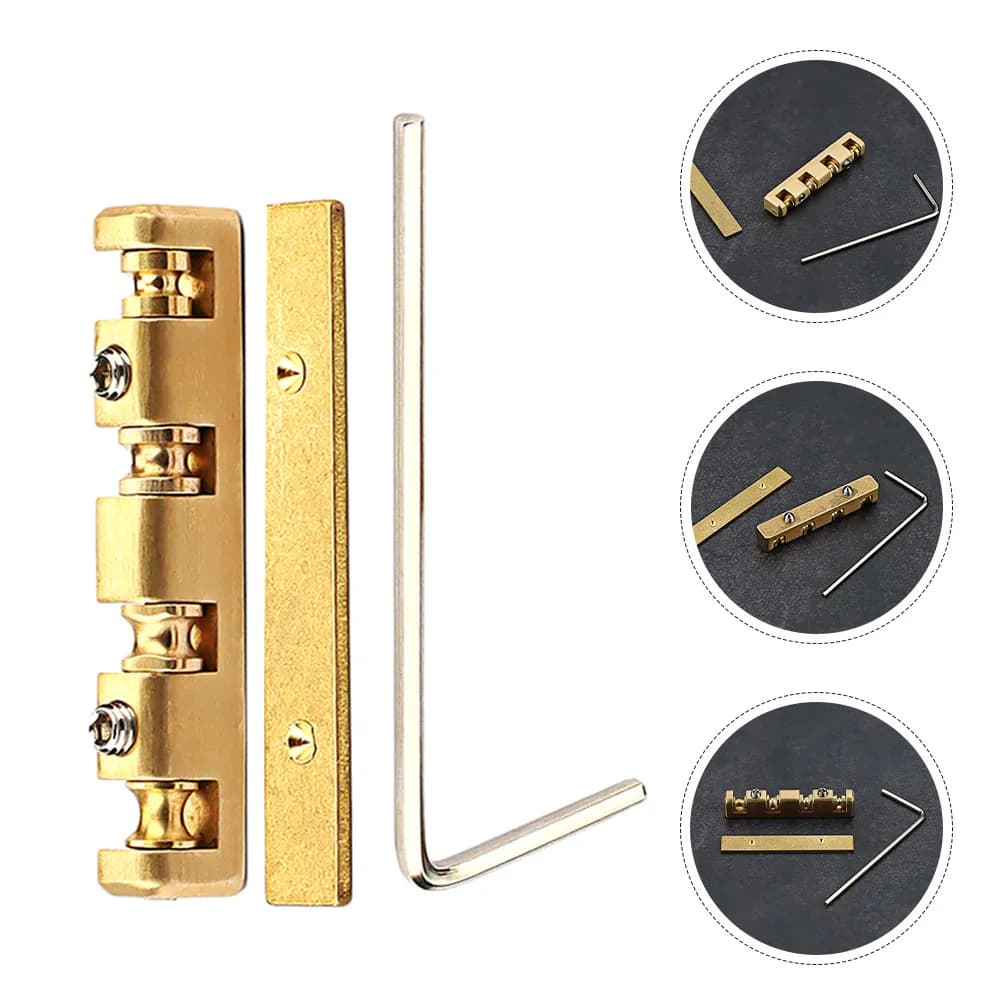 Set Professionale di Capotasti in Ottone per Chitarra, Violino, Banjo, Ukulele, Ricambio per Strumenti a Corda, Resistente all'Usura e Liscio