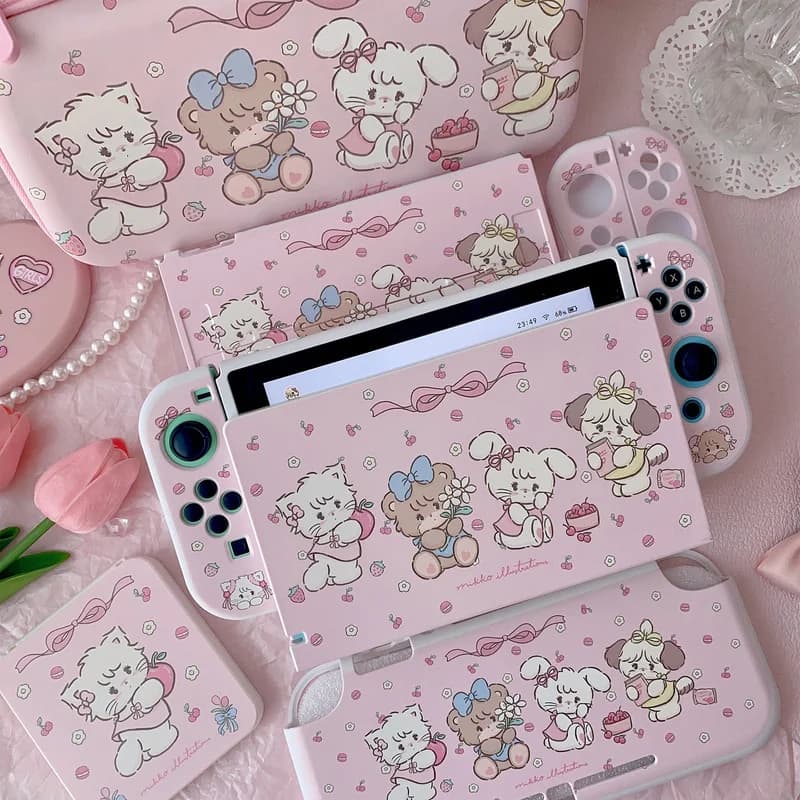 Custodia originale Mikko Cute Switch Ns/Oled/Lite Accessorio Custodia rigida Kawaii Base Shell Periferiche anime