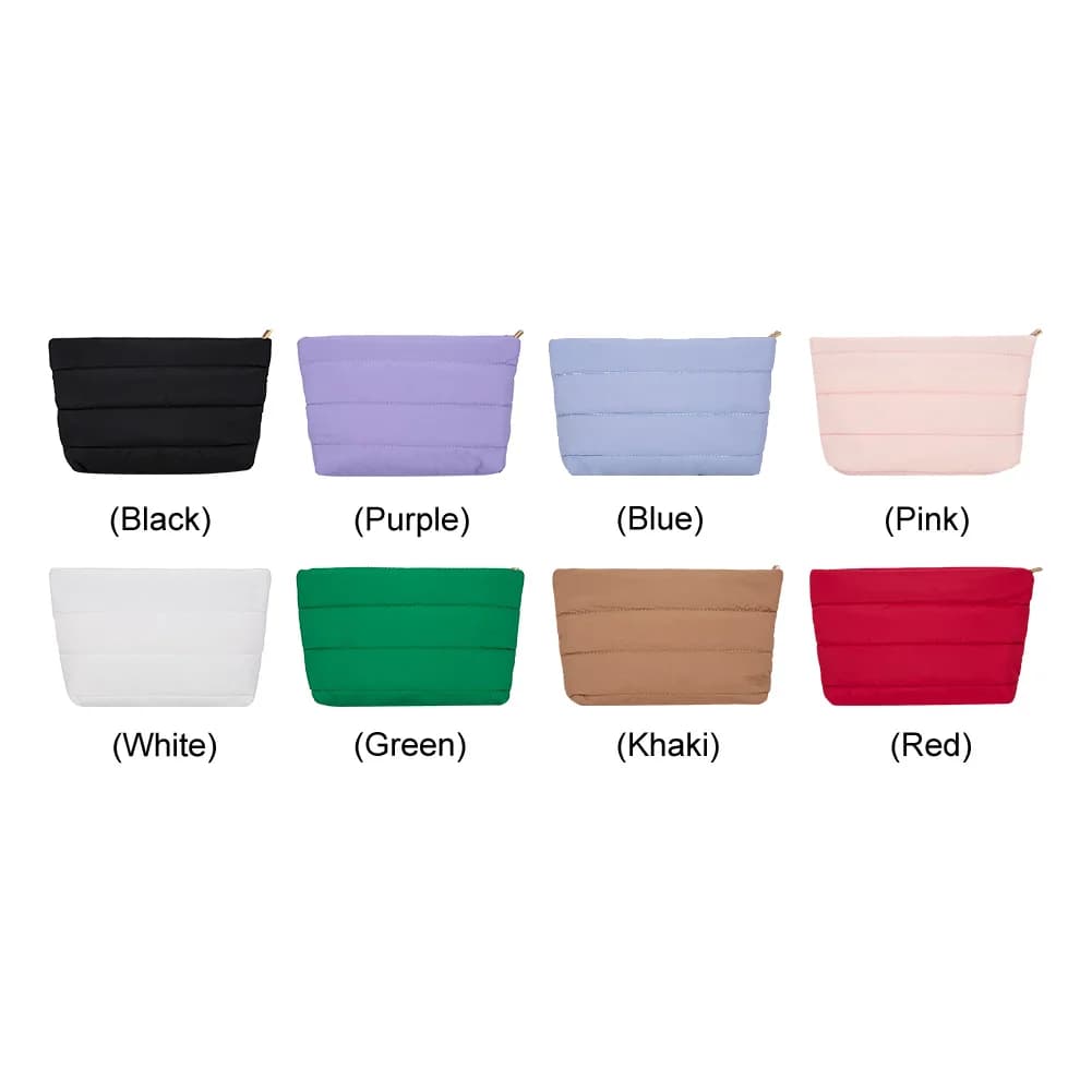 Fashionable cosmetic bag for woman. Cute makeup pouchs, travel makeup brushes, clutch bags for organization
