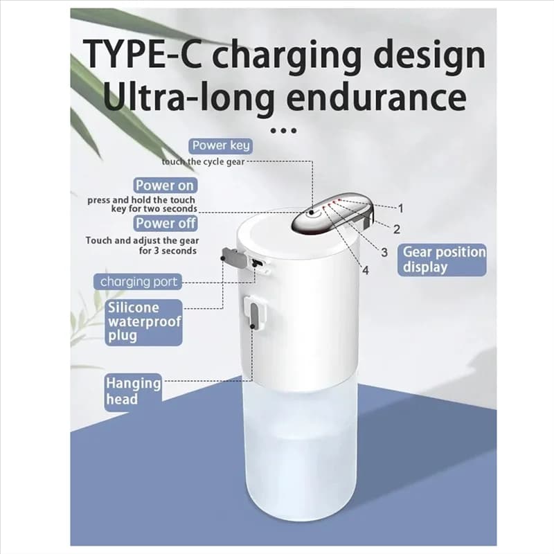 P12S Dispenser di sapone elettrico per uso domestico con schiuma a induzione automatica intelligente per lavatrice a mano