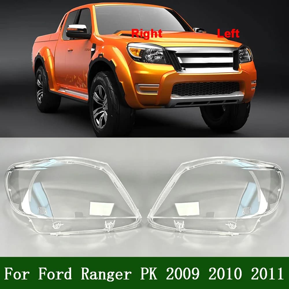 Car Accessories Headlight Housing Shell 2009 2010 2011 For Ford Ranger PK Lamp Shade Lens Transparent Headlamp Cover Plexiglass