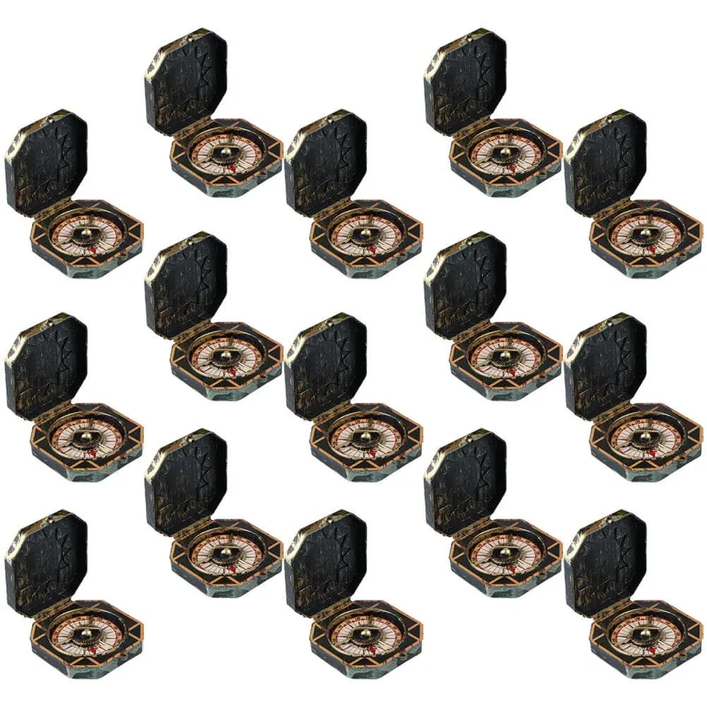 15 Pezzi Bussola Pirata in Plastica Stile Vintage, Accessorio per Costume, Oggetto di Scena per Travestimenti, Decorazione per Cosplay, Gioco Educativo di Imitazione