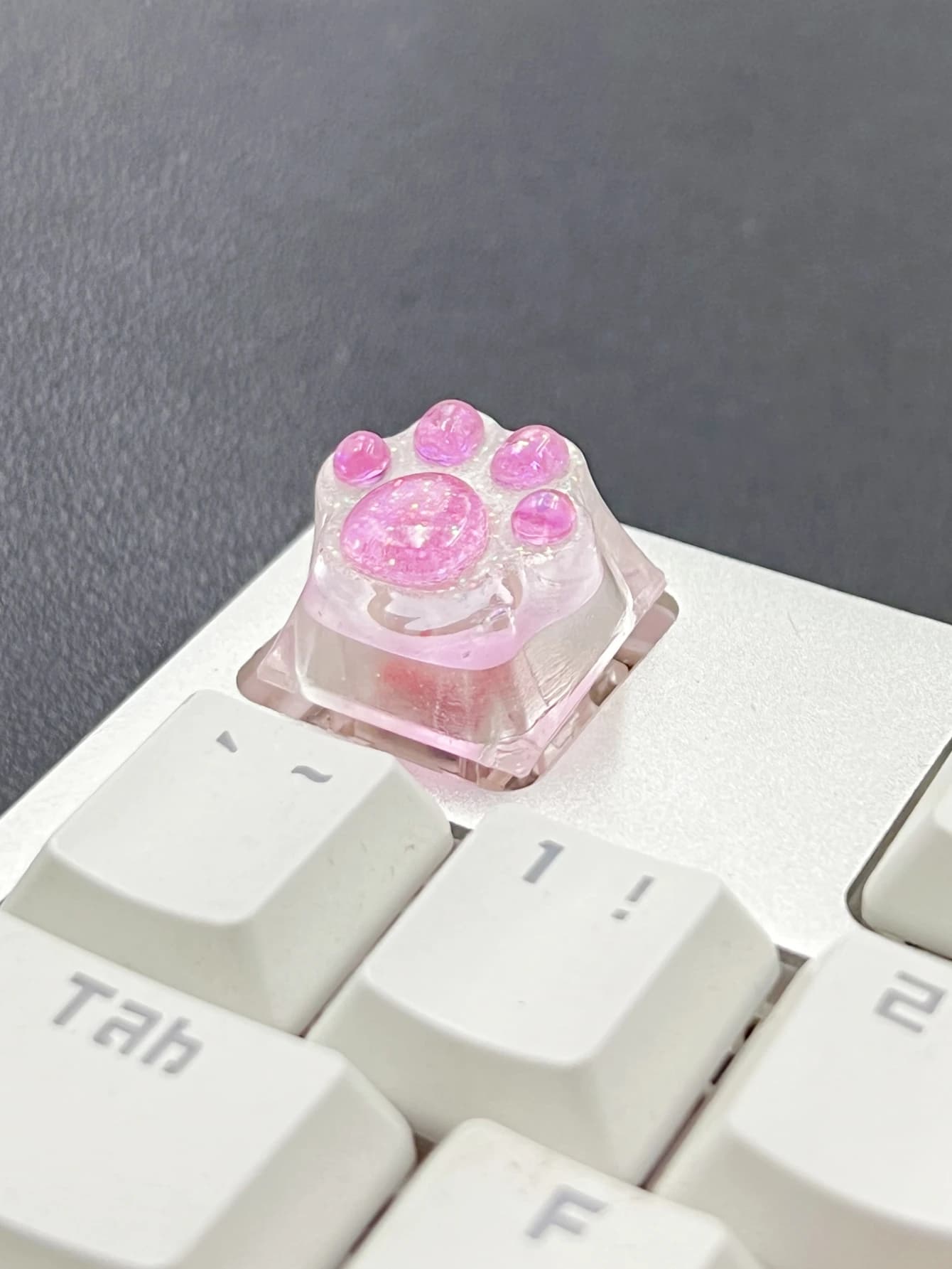 1 pz nuova vendita calda traslucido simpatico gatto artiglio keycap asse trasversale tastiera meccanica keycap decorazione accessori