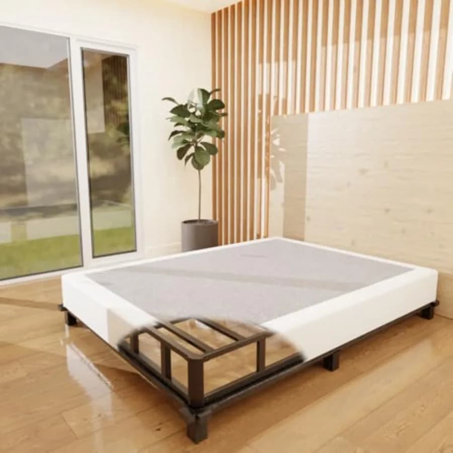 Base per Materasso King Size 10 Pollici - Supporto per Materasso Resistente in Metallo con Rivestimento in Tessuto, Silenzioso e Facile da Montare