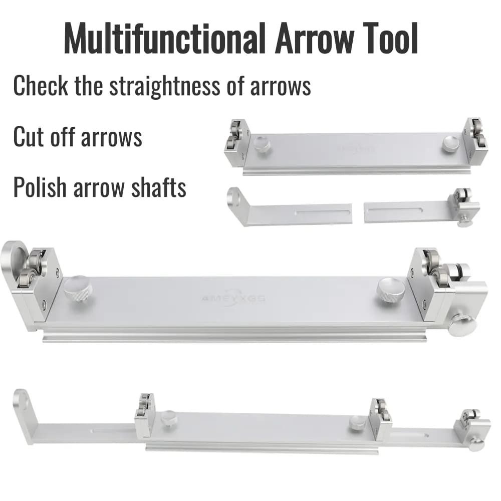 Arrow Shaft Grinder Straightness Length Cut Off Sharpener CNC Aluminum Alloy Archery Hunting Shooting Target Multifunctional Acc