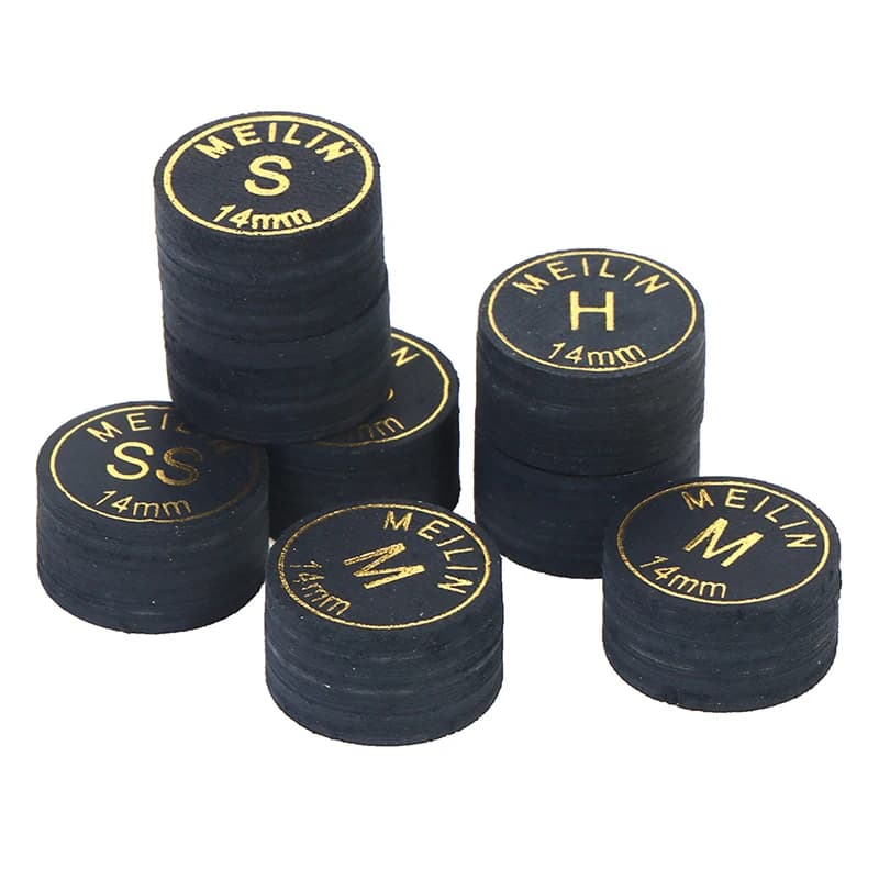 New Sale New Sale 2pcs/Lot 14mm Japanese Cue Tip Quality Pool Billiard Pigskin Cue Tip 9 Layers Snooker Cue Tip