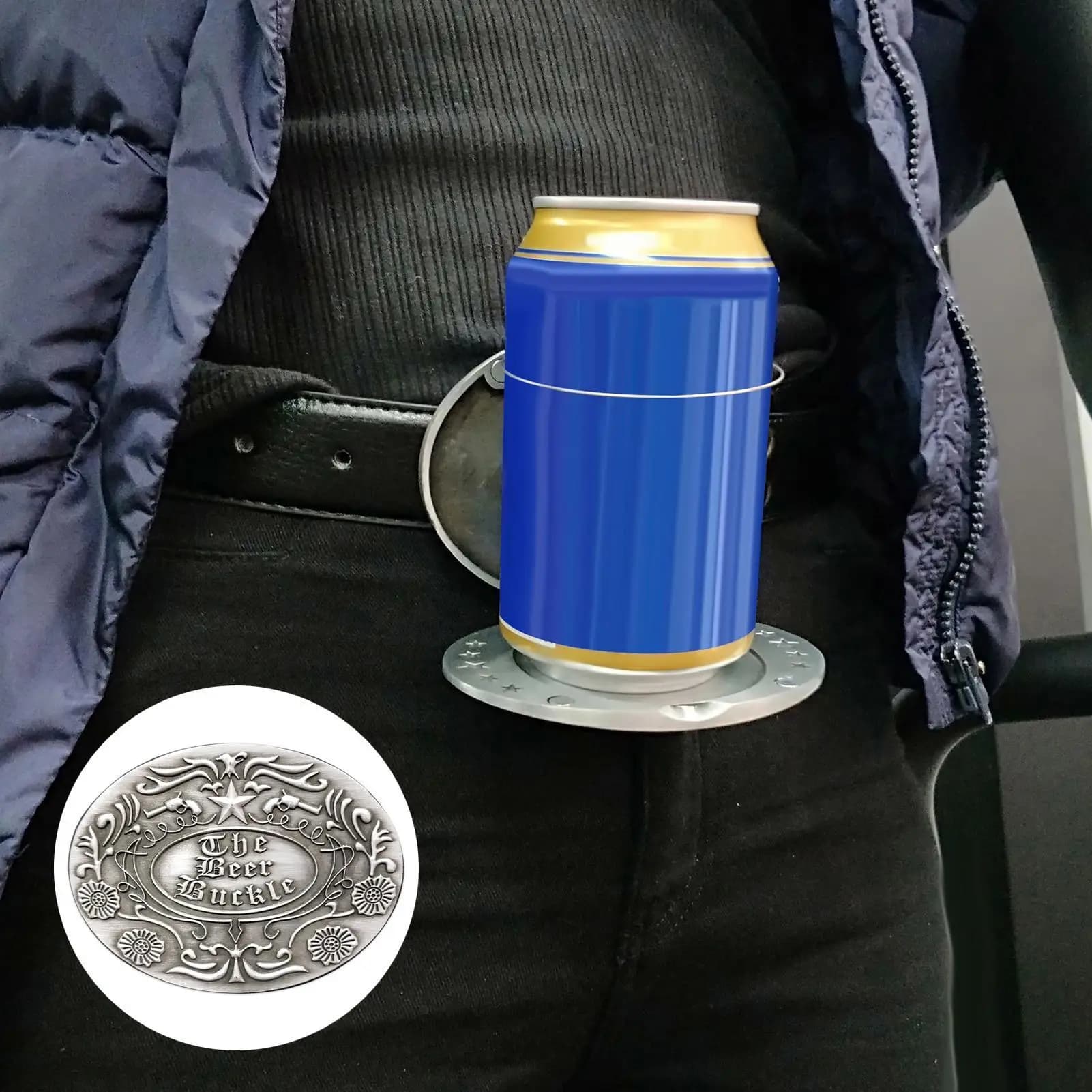Funny Belt Buckle With Hiddens Beer Opener Metal Portable Bottle Opener Belt For Camping Party Travel Hiking