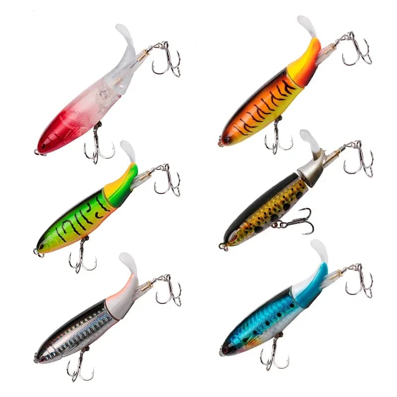 Whopper Plopper Popper Elica Topwater Esche da pesca 13g Esca artificiale Duro Crankbait Wobblers Coda rotante Attrezzatura da pesca