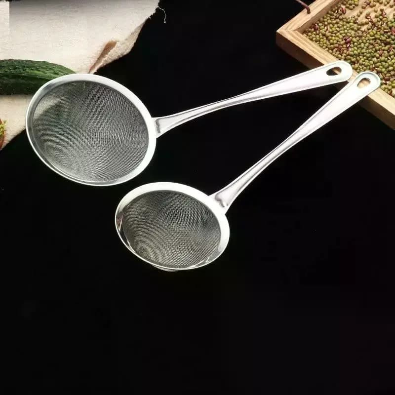 Cucchiaio Filtrante per Olio in Acciaio Inox, Skimmer per Friggitura con Meno Olio, Cucchiaio Filtrante per Hot Pot, Accessori da Cucina