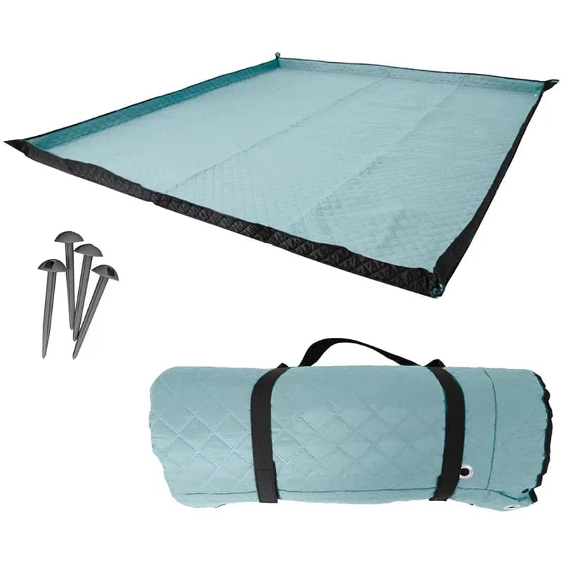 Outdoor Solid Color Ultrasonic Moisture-proof Camping Picnic Mat, Machine Washable