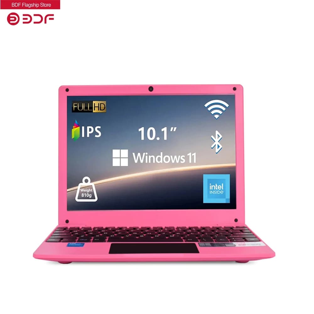 Laptop Windows11 Notebook 10.1 inch Laptop for Kids Netbook Learning Men Women (8 GB/128 GB)