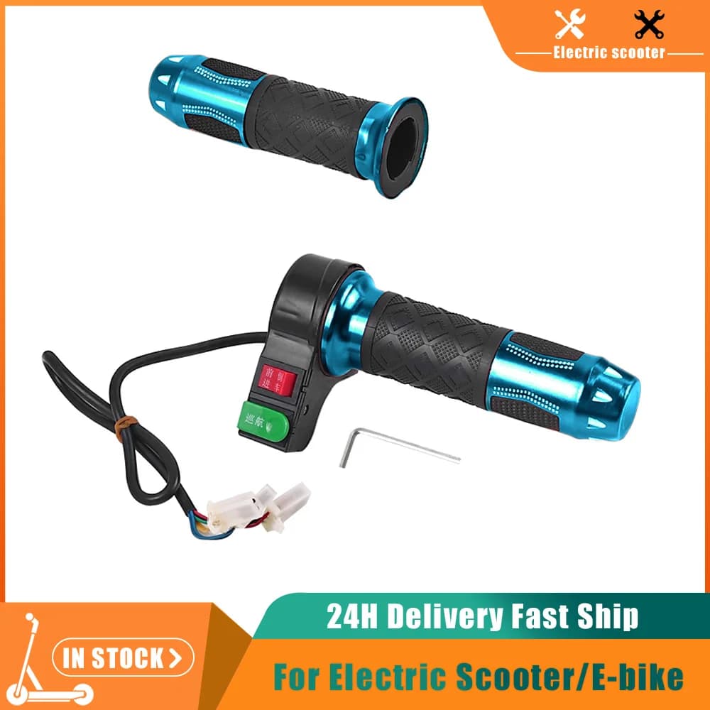 Acceleratore a rotazione con maniglia interruttore avanti/indietro/crociera per scooter elettrico triciclo bici manopole manubrio parte acceleratore
