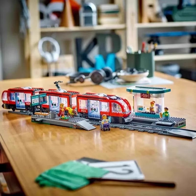 Compatibile con i giocattoli da costruzione tram LEGO serie City 60423
