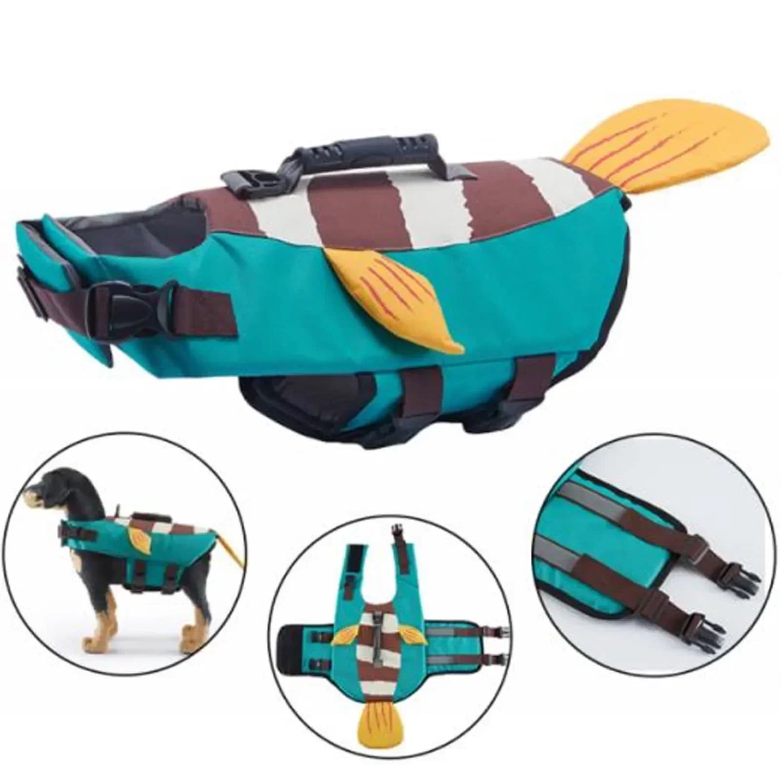 Costume da bagno estivo impermeabile per cani, giubbotto di salvataggio traspirante per cuccioli, abbigliamento e imbracatura per la sicurezza nel nuoto, accessori per animali domestici