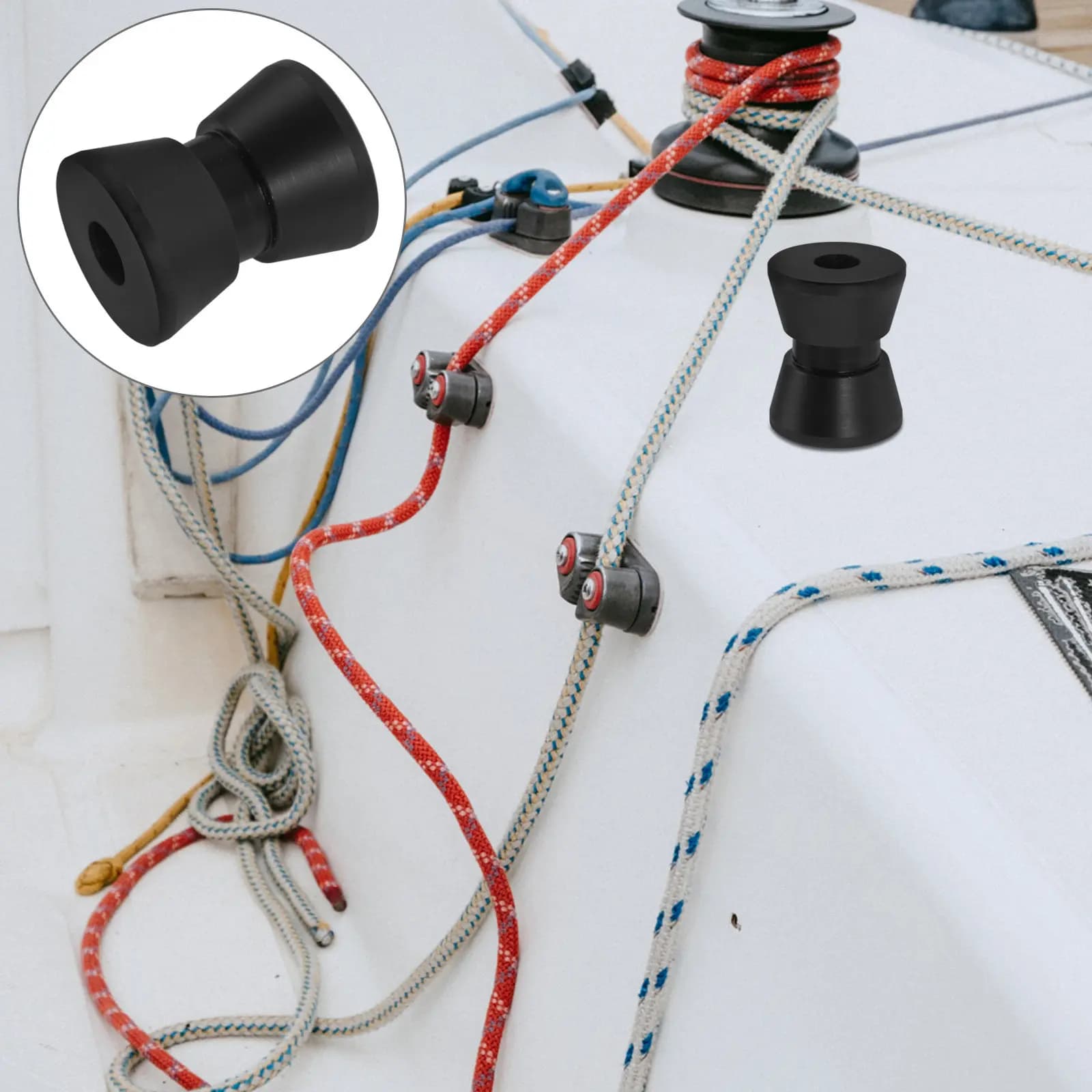 Nylon Anchor Bow Roller Marine Guide Smooth 2X1 Halloween Christmas New Year Anchor Roller Boat Boat Anchor Roller Compact