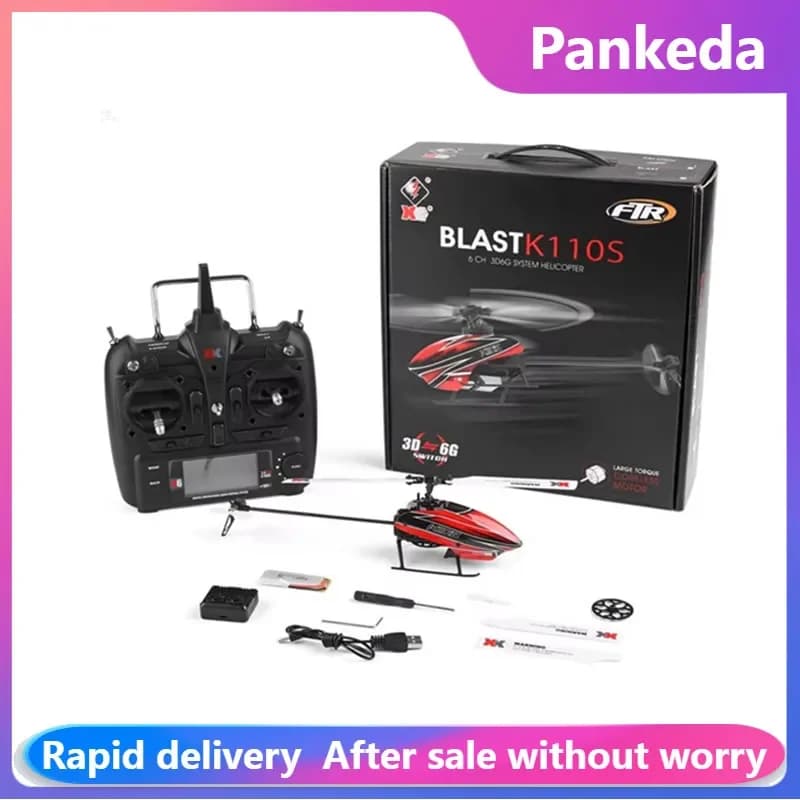 K110s RC Elicottero BNF 2.4G 6CH 3D 6G Sistema Motore Brushless RC Quadcopter Drone di Controllo Remoto Giocattoli Per I Bambini Regali droni
