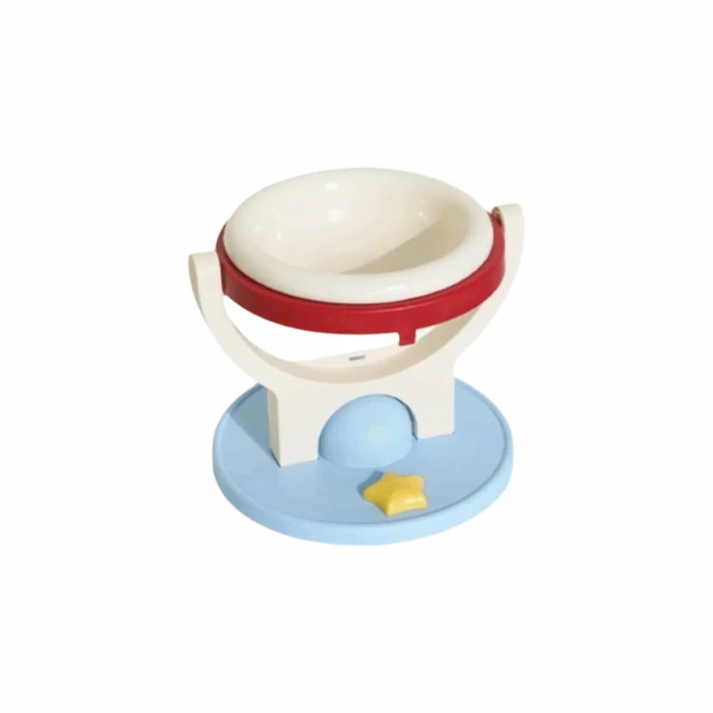 Durable Adjustable Angle Cat Bowl 304 Stainless Steel Ceramic Water Food Bowl Chin Protection Non-Slip Pet Bowl Cat