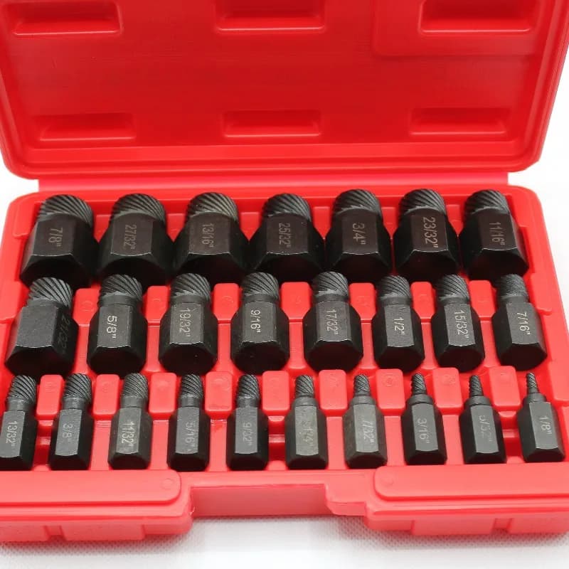 25PCS Heavy Duty Screw Bolt Extractor Set Multi Slot Rotto Screw Rollers Removal Tool for Auto Repair FAI FROM YOU