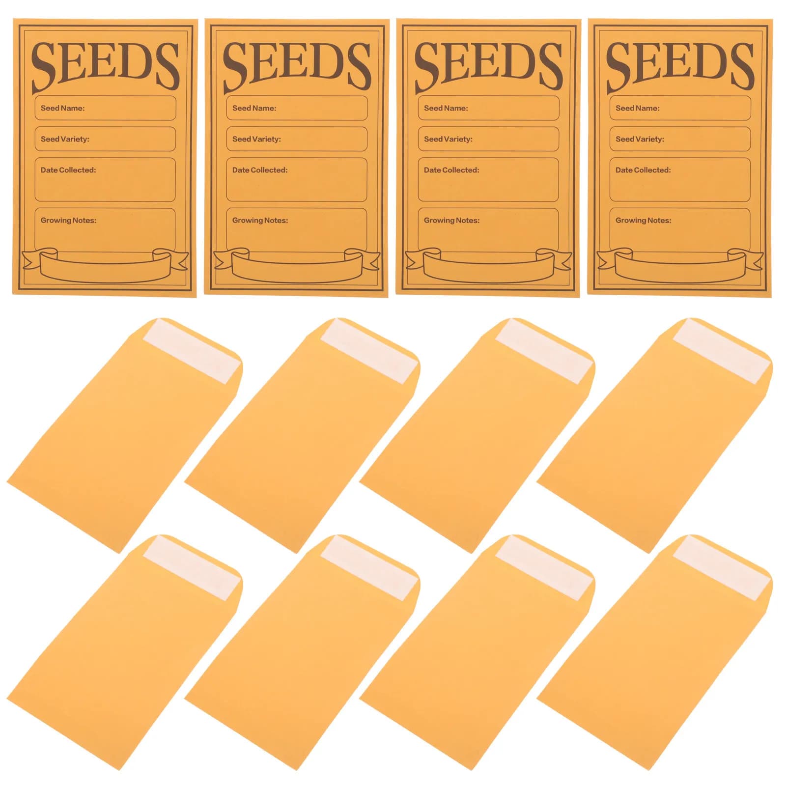100 Buste di Carta in Materiale Kraft, Piccole Buste per Conservazione di Semi, Organizzazione e Smistamento di Semi di Fiori, Piante e Verdure