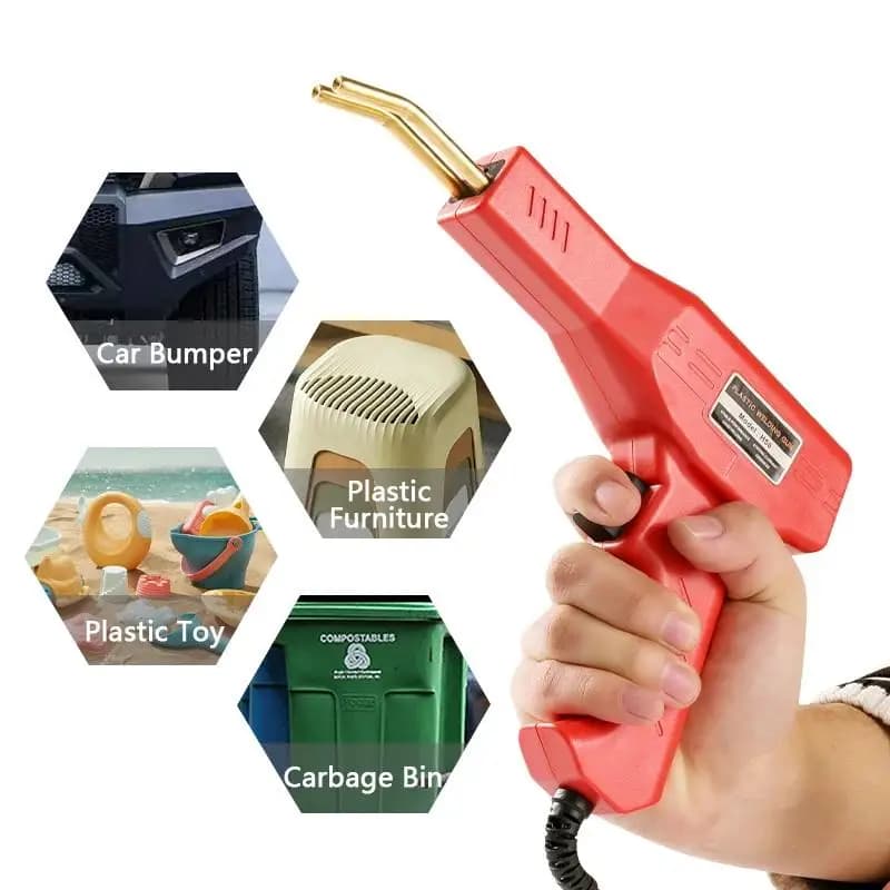 Hot Stapler Car Bumper Repair Kit Plastic Welder Tool 4-in-1 Hot Stapler With 4 Types Staples For Kayak Plastic Product Repairs