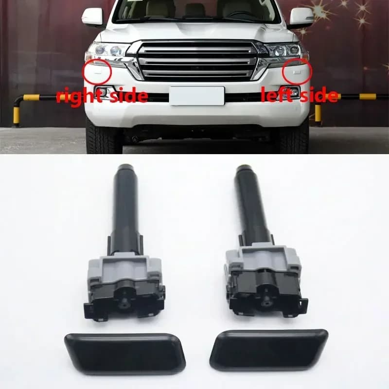 Per Toyota Land Cruiser GRJ200 LC200 2016-2021 Auto Testa Della Lampada Della Luce Rondella Ugello di Spruzzo Jet Pompa Attuatore con Tappo di Copertura