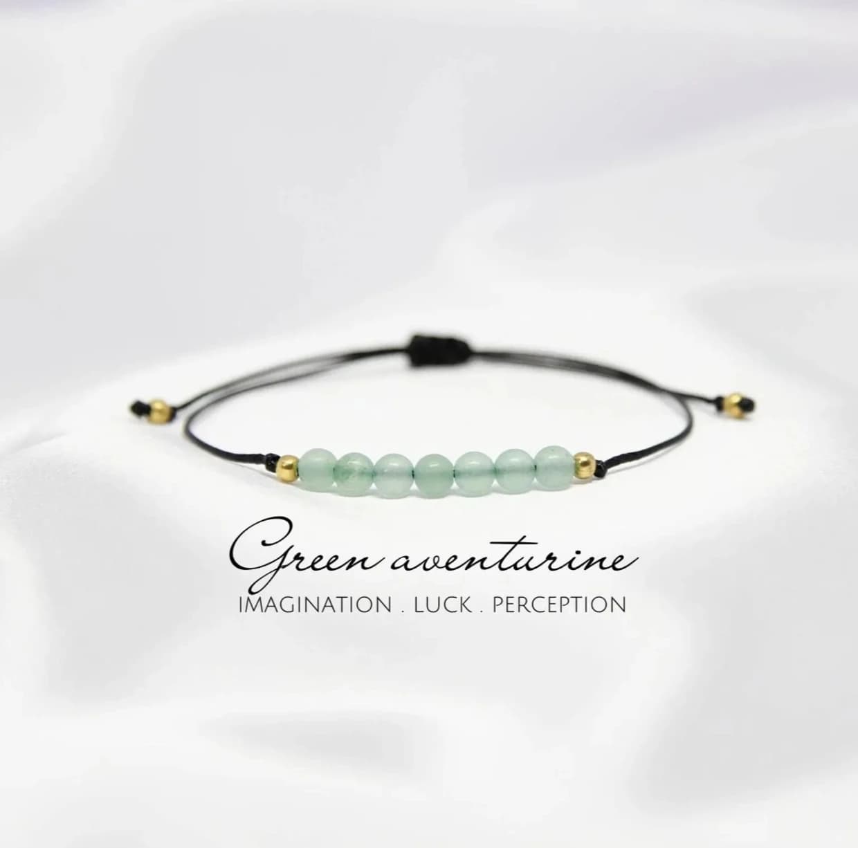 Braccialetti di cristallo con bracciale in avventurina verde per bracciale con perline curative