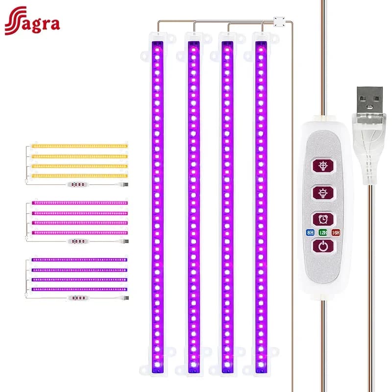 Phytolamp for plants Light 30cm Led Cultivating light Phyto Lamp 5V Full spectrum Lampadina Hydroponic lamp Serra Seeds of flowers Grow tent