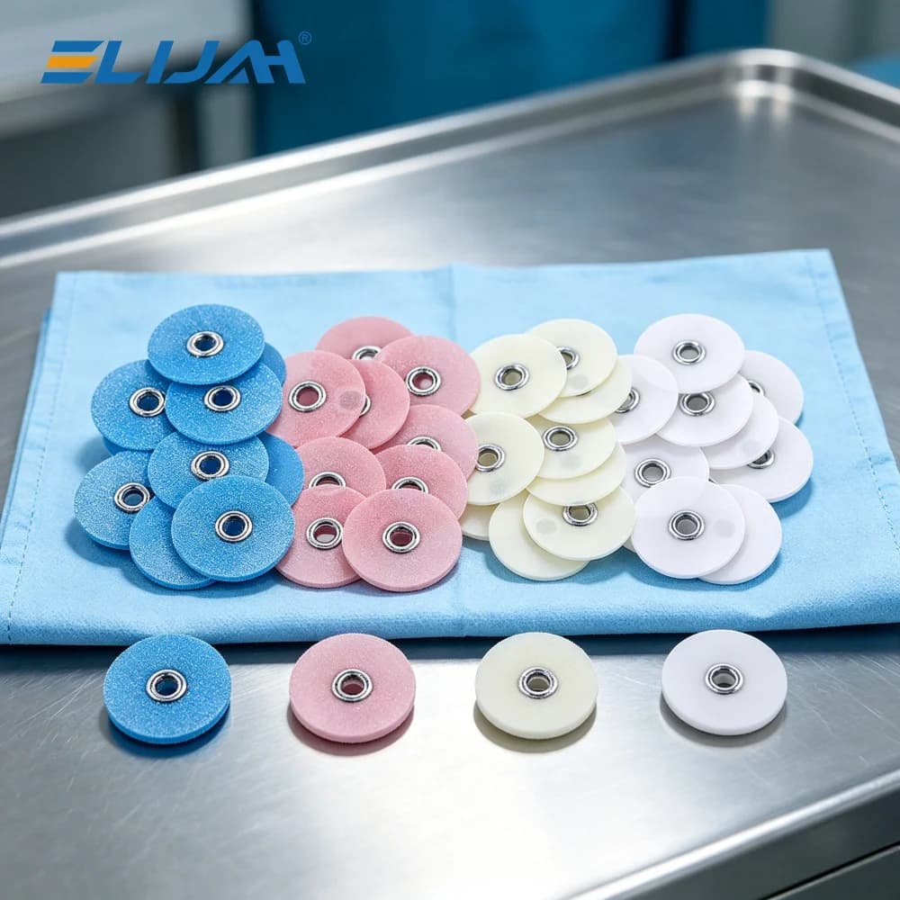 Dischi per Lucidatura e Finitura in Ceramica Composita Dentali 80 Pezzi, Asta di Fissaggio Flessibile RA, Materiale Sbiancante per Denti Soflex per Dentisti