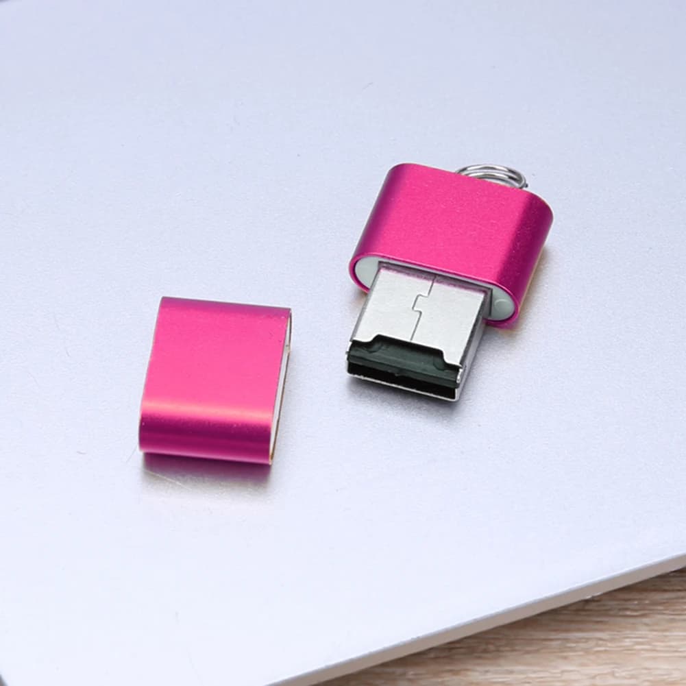Mini adattatore per lettore di schede di memoria USB 2.0 T Flash TF in lega di alluminio