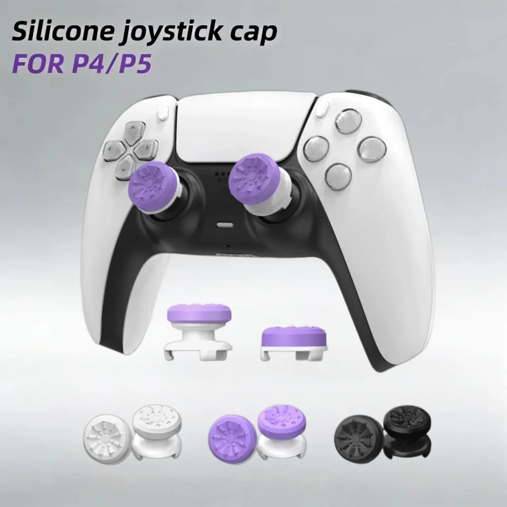 2 impugnature in silicone per pollice per P5/PS4, per cappucci booster joystick PS5, coppia di cappucci per joystick compatibili con accessori per controller di gioco P4/P5.