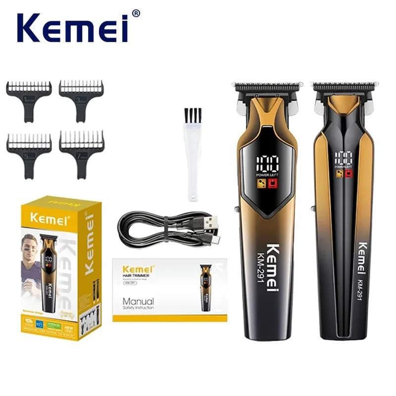Kemei Electric Haircuts for Men, USB-C Rechargeable, Professional Cutting Machine Hair Wireless, Trimmer for Barba