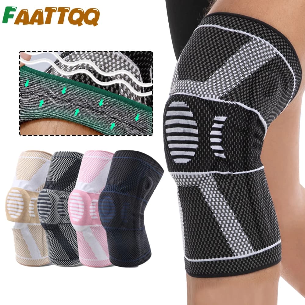 Supporto professionale per ginocchio da 1 pezzo per uomo e donna, ginocchiera a compressione antiscivolo