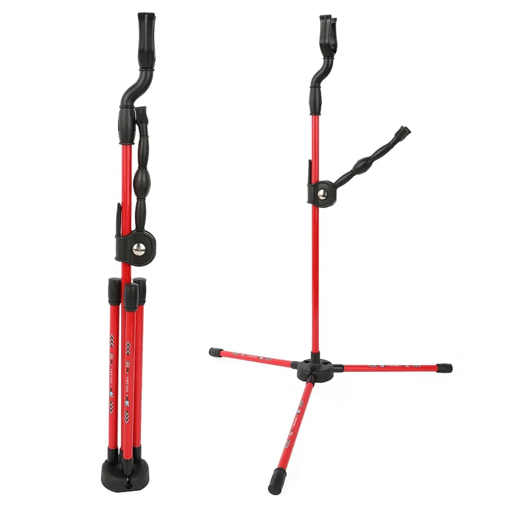 Supporto Pieghevole Portatile per Arco Ricurvo in Plastica PP con Asta di Supporto in Fibra di Vetro per Pratica di Tiro con l'Arco e Bersaglio