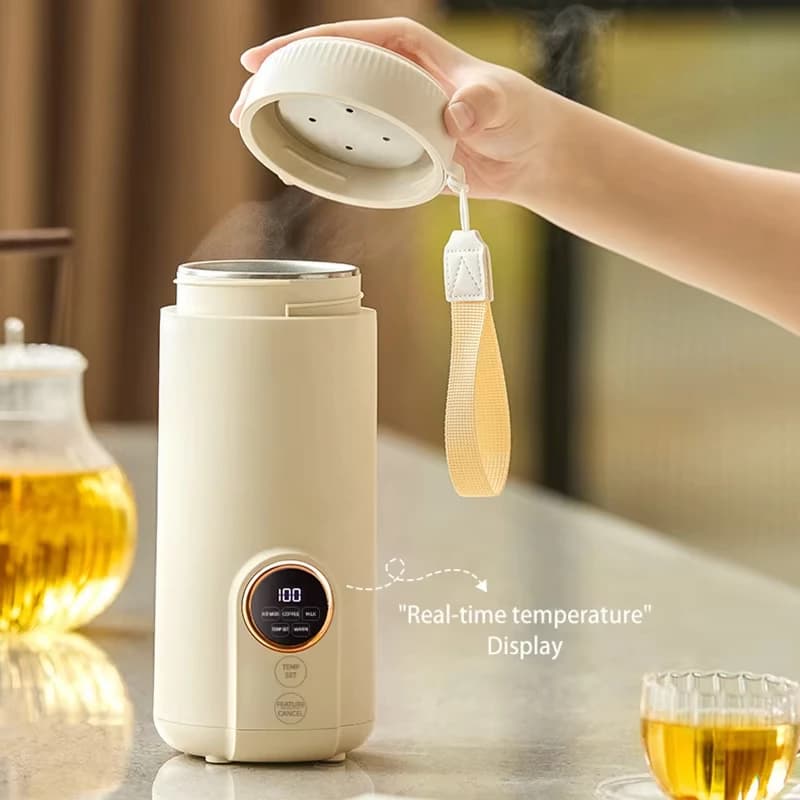 Portable Heating Cup 550 ml Electric kettle Multi-functional boiled water pot Smart teapot Adjustable temperature kettle EU plug