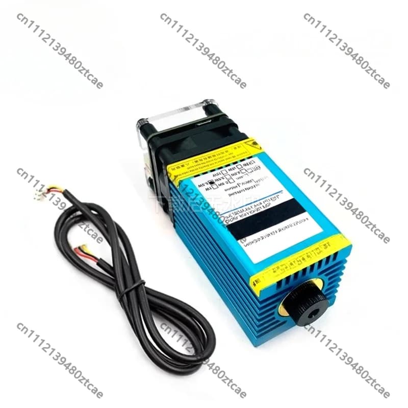 Modulo Laser Blu ad Alta Potenza 5500mW 12V con Focale Regolabile, Accessori per Macchine da Incisione e Taglio Fai-da-Te