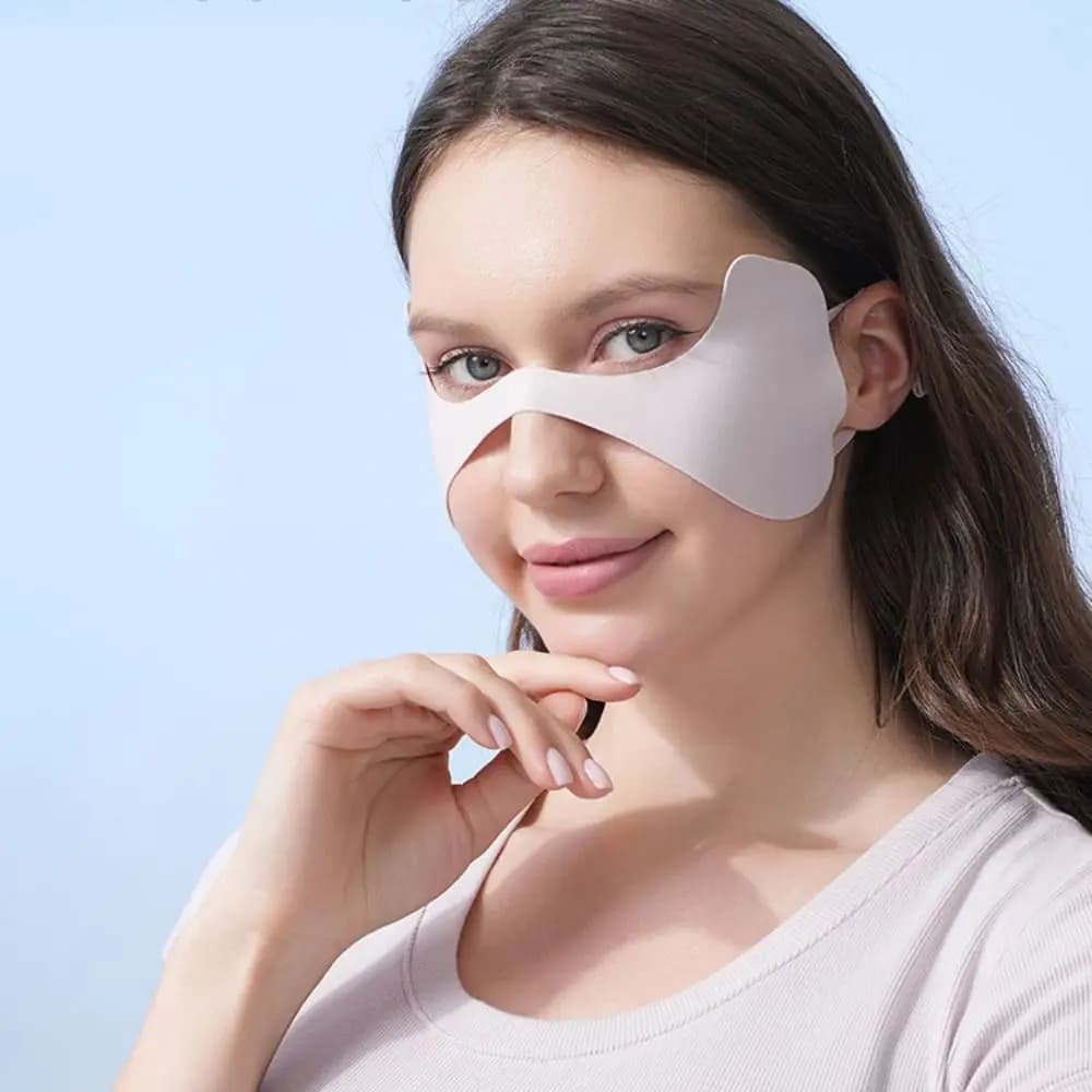 Solar Protective Scarf for Ice Silk Face, Nylon Sun Protective Mask, Breathable Cover for Face, Solar Protective Veil, Fishing Knee Mask
