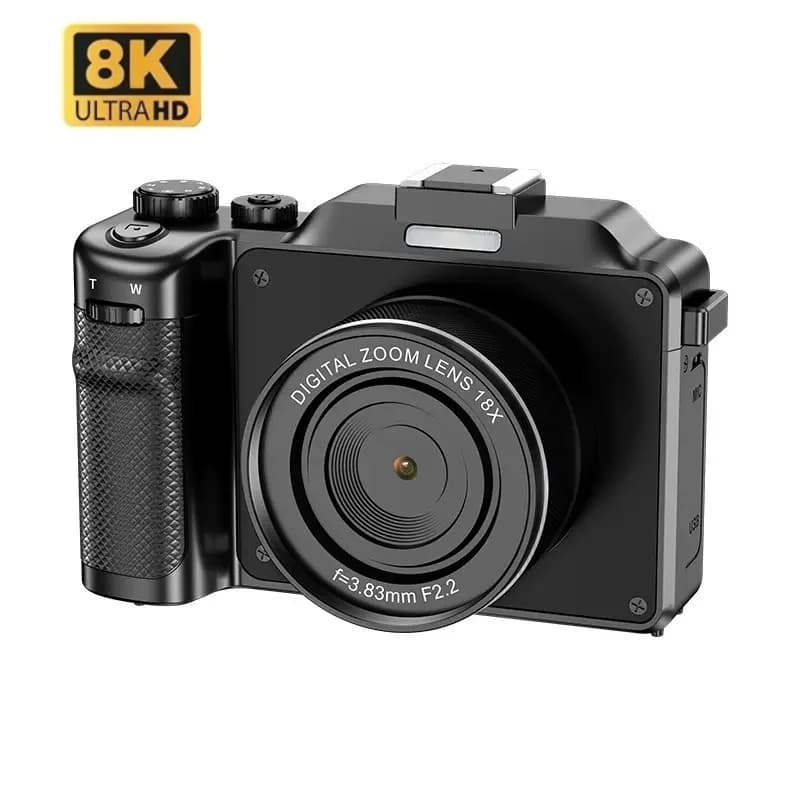 8K Digital Camera, Autofocus 80MP WiFi Professional-Grade 16x Digital Zoom Photography Camera, Front and Rear Dual Lenses