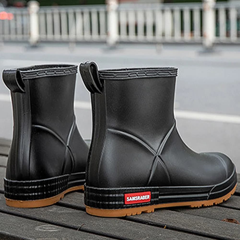 Women Short Rain Boots Anti-Slipping Ankle Rain Shoes Lightweight Garden Shoes Rainboots Outdoor Work Booties