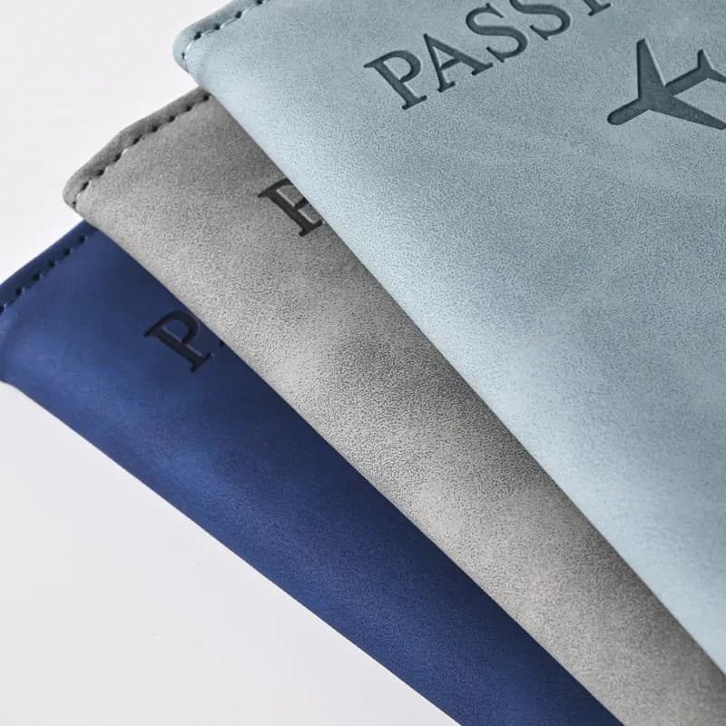 RFID Blocking PU Leather Passport Holder Multi Card Slots Anti-Theft Travel Wallet Secure Storage For Passport ID Credit Cards
