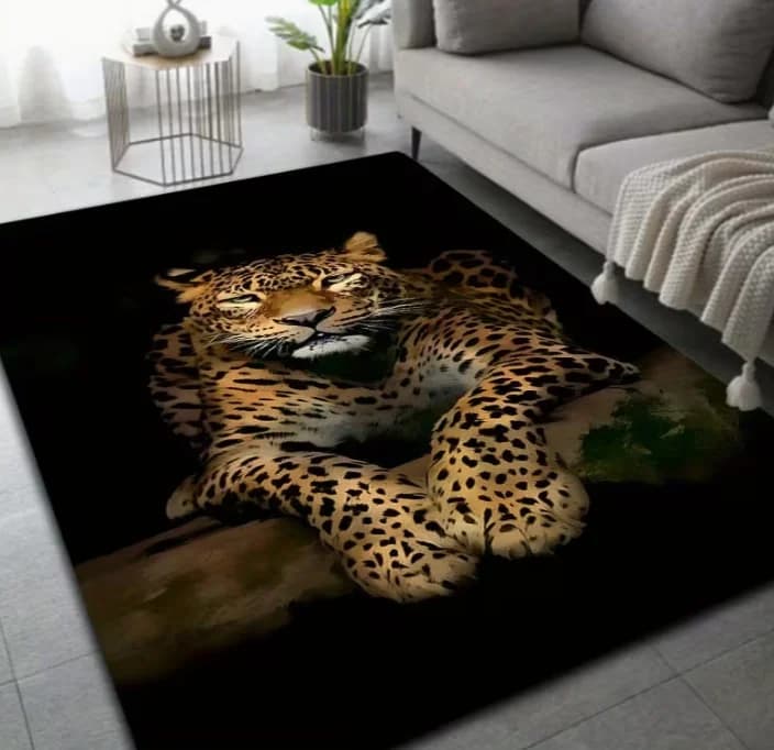 Lazy Leopard Pattern Carpet Door Floor Mat Doormat Non-Slip Floor Mat Living Room Decor Rug Home Decoration