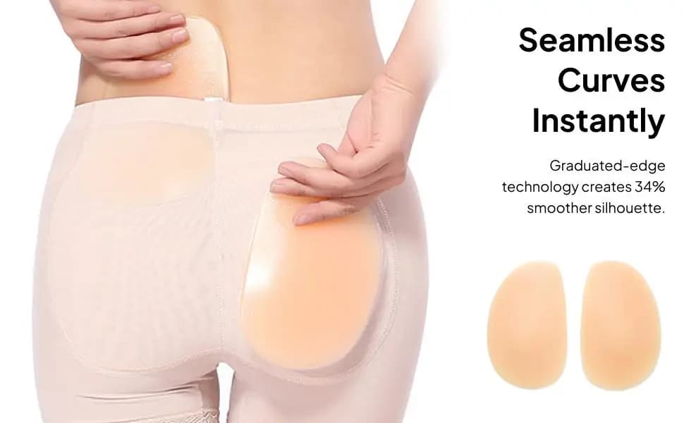 Silicone Natural Padded Buttocks Enhancer Panties Butt Pad Underwear for Women Hip Up Shapewear for Office Wear