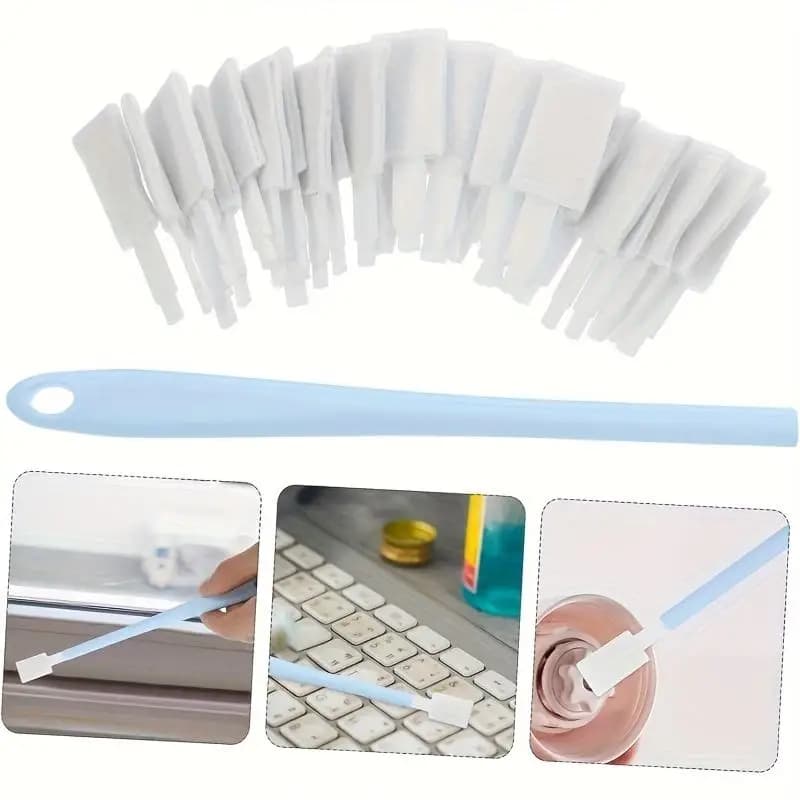 30/50 spazzole per la pulizia delle fessure, spazzole strette per bottiglie di latte, tubi di vetro, piastrelle, con testine sostituibili e resistenti, strumenti per la pulizia della cucina
