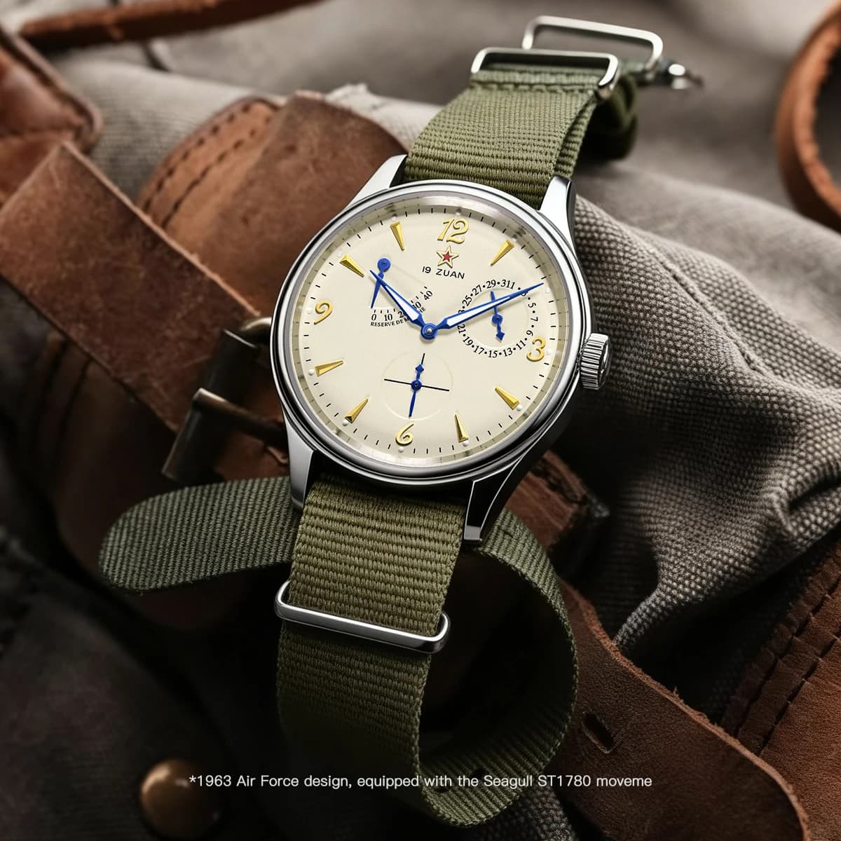 Seagull ST1780 New Mechanical Watch from Pilot 1963 40mm for Men, Sapphire Glass, Waterproof, Retro Style
