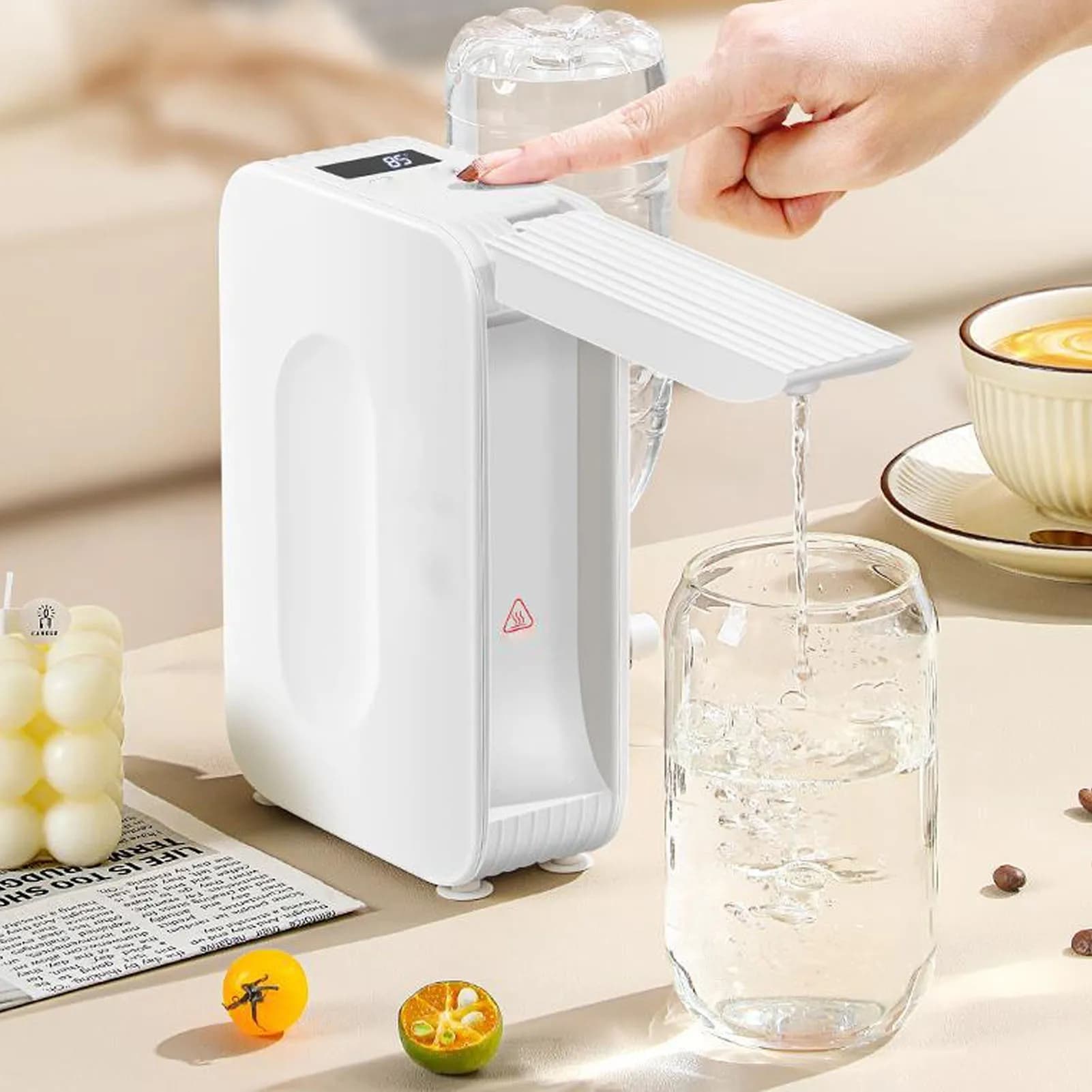 -For Portable Hot Water Dispenser with 5 Temperatures Small Electric Water Kettle for Tabletop Home Travel*