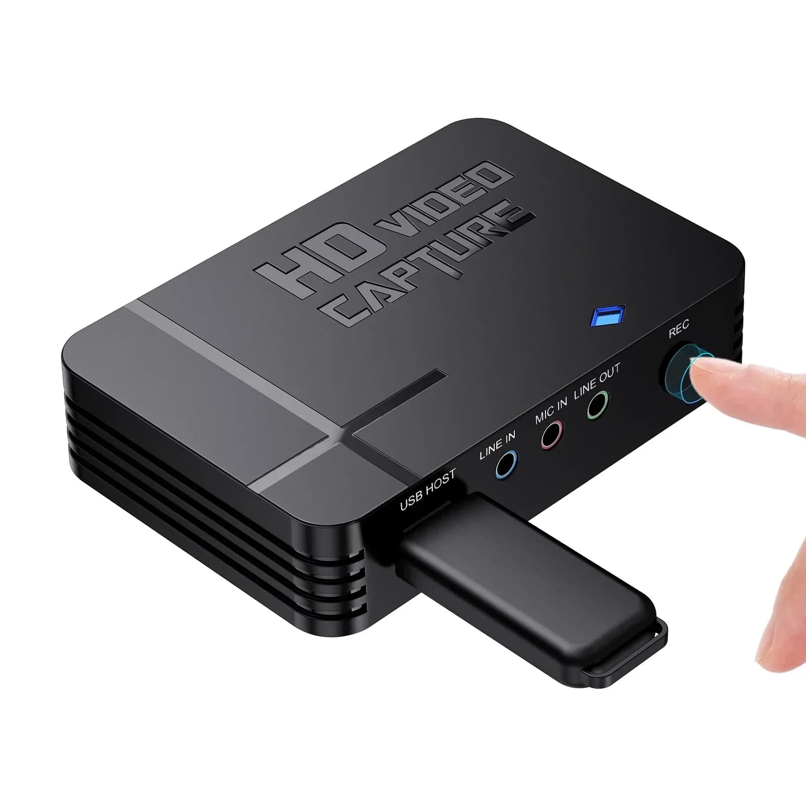 Scheda di acquisizione video AV 1080P con registrazione in loop, da analogico a digitale, salvabile su USB, con ingresso microfono e ingresso line-in