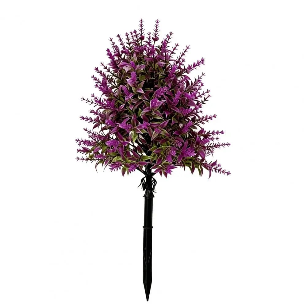 Artificial Lavender Plant Decorative Lavender Bunch Artificial Lavender Topiary Ball Tree with Stake Uv Resistant Faux for Home