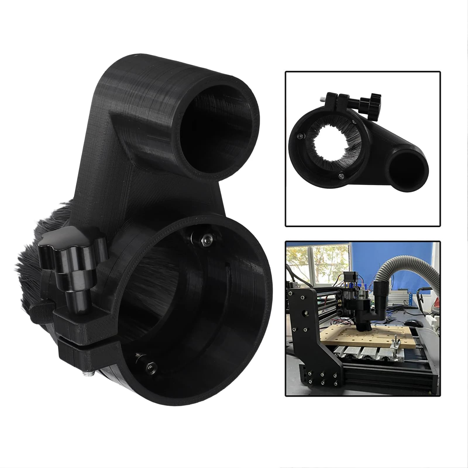 Spazzola per mandrino CNC 52Mm/65Mm/80Mm Mandrino per macchina per incidere CNC Copriscarpe antipolvere Porta robusta Accessori antipolvere Nuovo